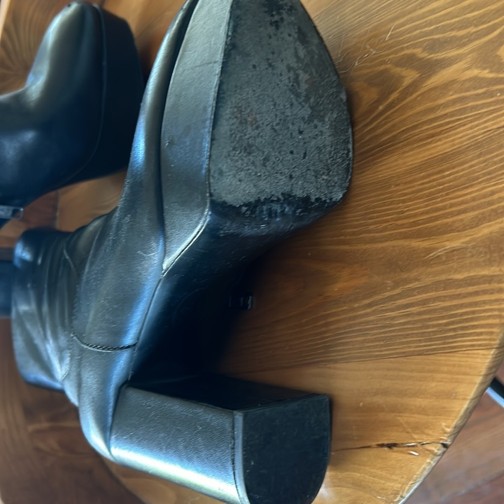 Ash Amazon Black Platform Block Heel Bootie Size 5 - image 2